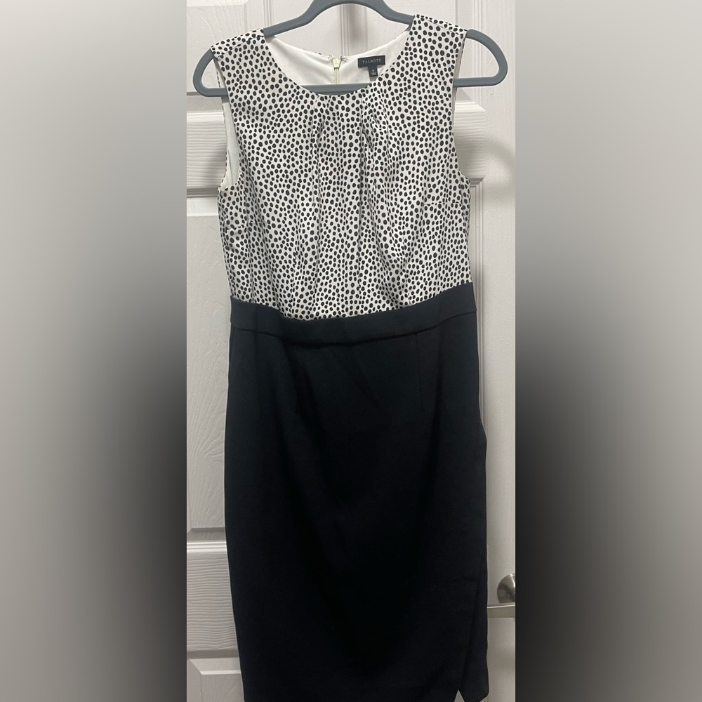Talbots Black and White Polka Dot Dress